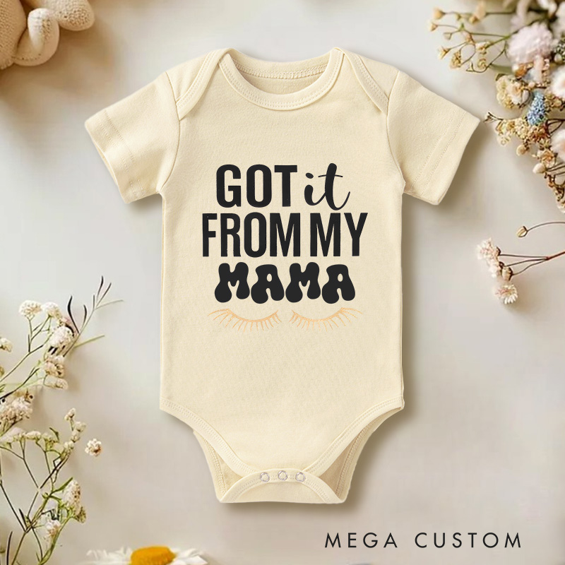 Personalized Got It From My Papa Mama Baby Onesie