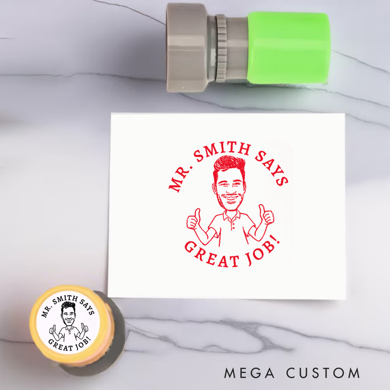 Personalized Teacher Stamps Great Job Design Perfect Teacher Appreciation Gift