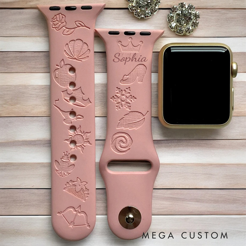 Personalized My Princess Silicone Watch Band for Apple Watch Movie Lover Apple Watch Strap