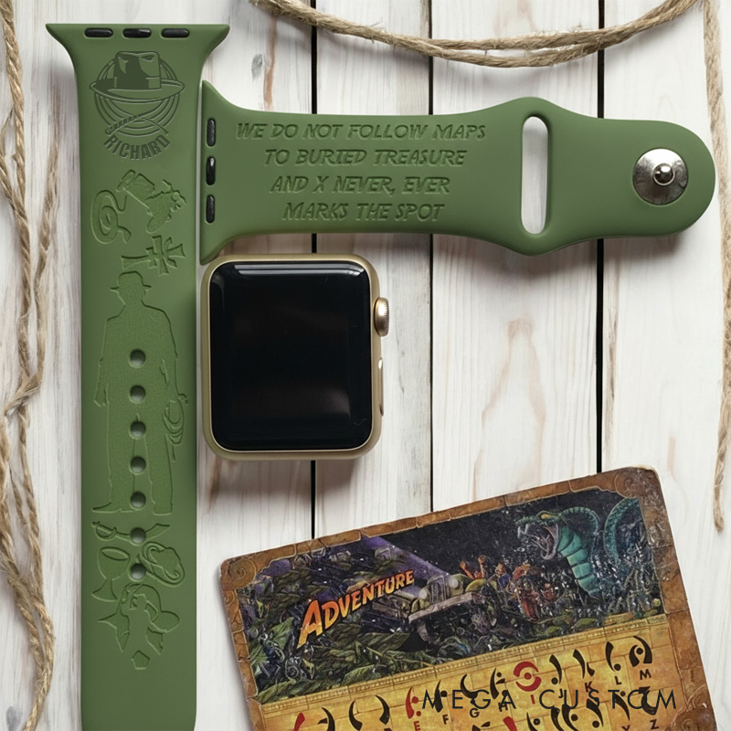Personalized the Adventure Silicone Watch Band for Apple Watch Movie Lover Apple Watch Strap