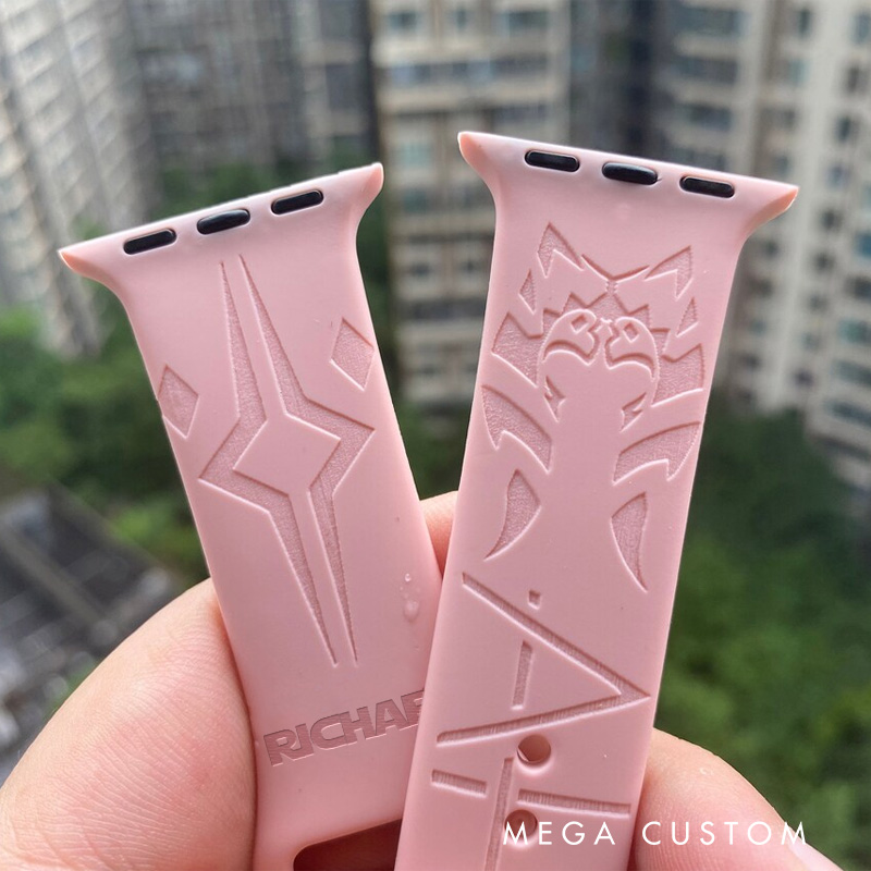 Personalized Galaxy Fighter Silicone Watch Band for Apple Watch Movie Lover Apple Watch Strap
