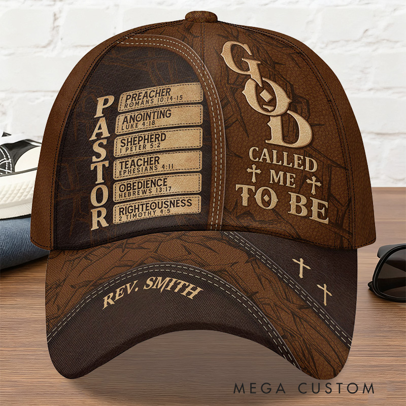 Personalized God Called Me To Be Classic Cap with Name Baseball Cap Rrligious Gift for Pastor