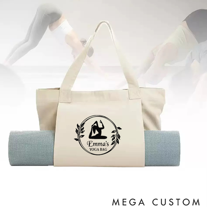Personalized Yoga Tote Bag Yoga Mat Bag with Yoga Action Design Pilates Bag Meditation Bag Perfect for Yoga Lover
