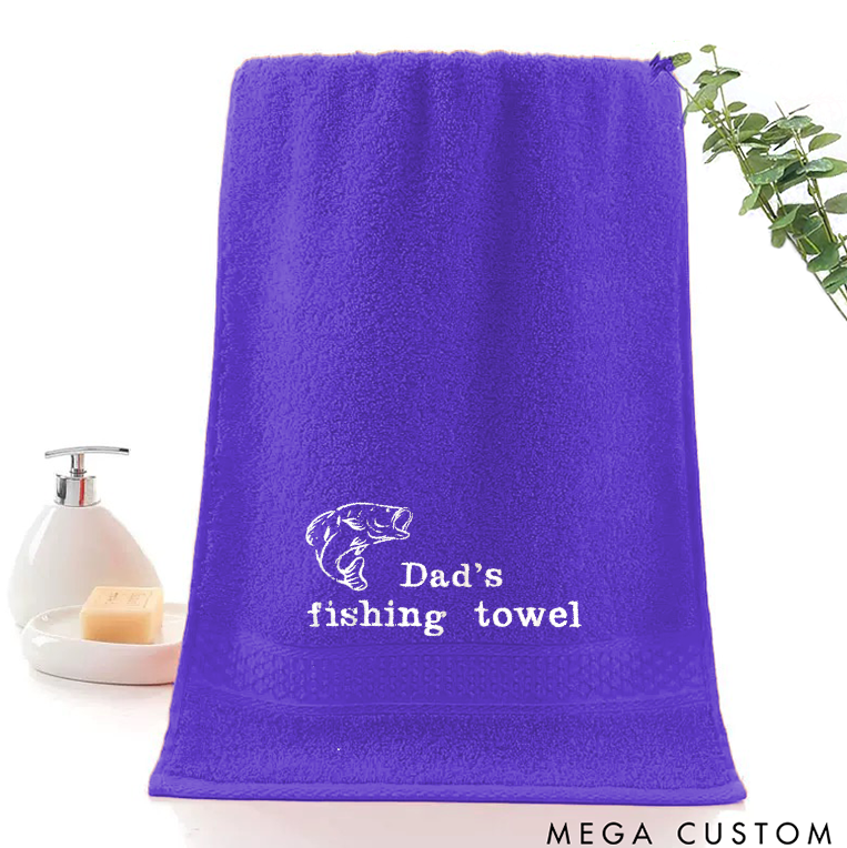 Personalized Fishing Towel Soft Absorbent and Durable Towel with Fun Fish Design Perfect for Fishing Lover and Outdoor Enthusiast