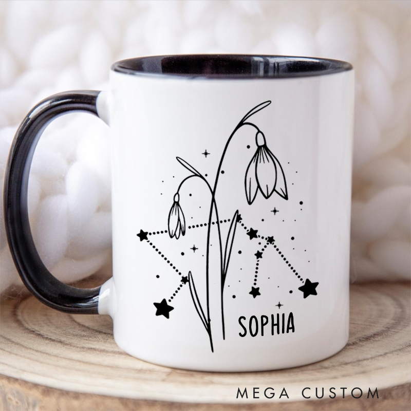 Personalized Mugs With Zodiac Signs Custom Coffee Cup Custom Mug With Name Birthday Gift