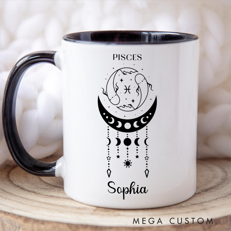 Personalized Zodiac Mug Custom Astrology Birthday Gift Horoscope Iced Coffee Cup