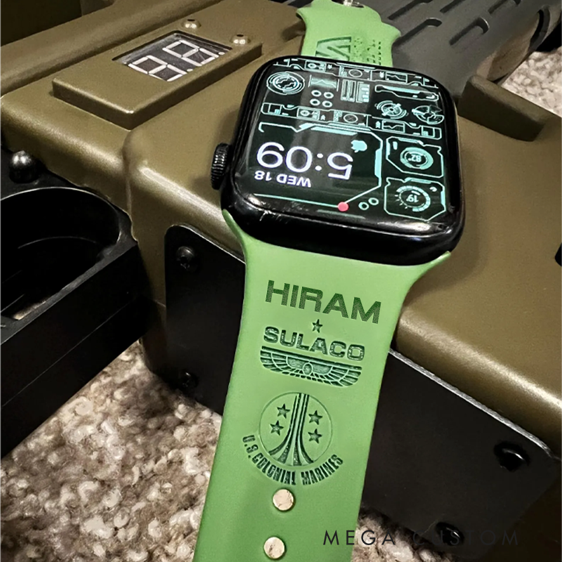 Personalized Aliens Colonial Marines Apple Watch Band Engraved Apple Watch Band Gift for Geek Science Enthusiasts