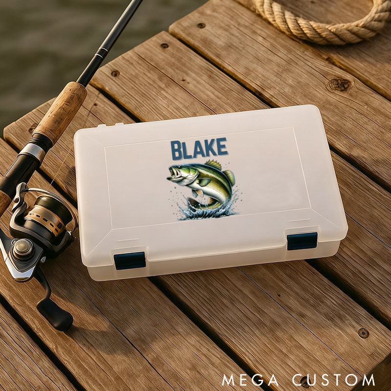Personalized Fishing Tackle Box Organizer for Lures and Gear Perfect Gift for Dad Kids Anglers and Fishermen of all ages