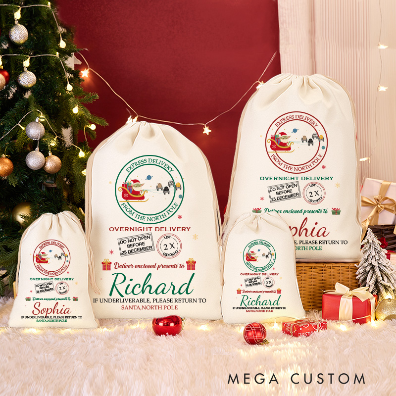 Personalized Galaxy Travel Movie Christmas Sack for Movie Lovers Santa Sack Christmas Gift Bag for Kids