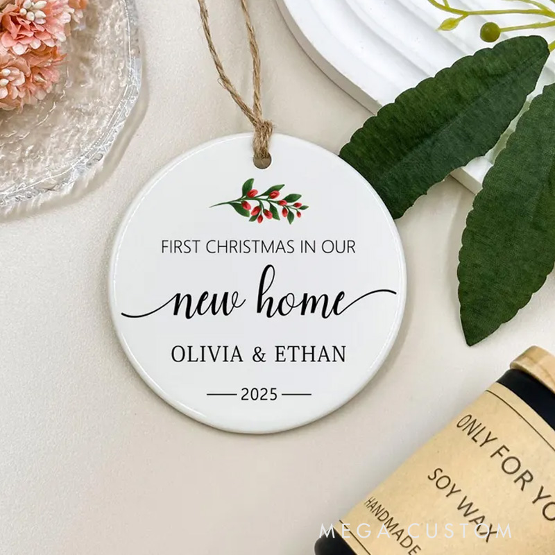 Personalized First Christmas In Our New Home Happy New Home Gift New Home Tree Decor Couples Gift Housewarming Bauble Gift New Christmas Decoration
