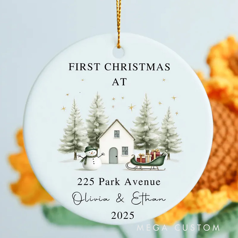 Personalized First Christmas In Our New Home Bauble First Christmas in Our New Home Ornament Happy New Home Gift New Home Decor