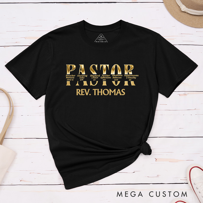 Personalized Pastor Appreciation Classic T-Shirt with Name Unisex T-Shirt Religious Gift for Pastor