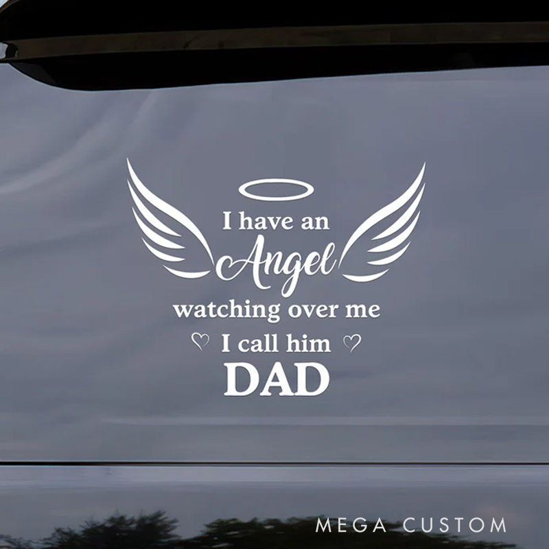 Personalized Memorial Decal Sticker for Car Window My Guardian Angel Loss of Loved One Gift Sympathy Gift