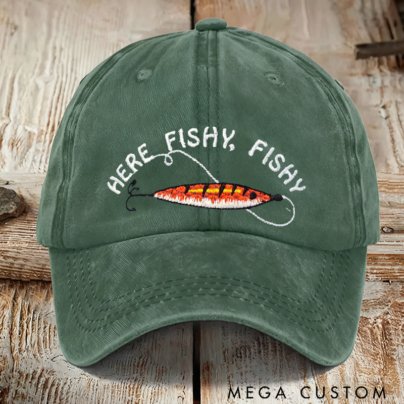 Personalized Fishing Hat Embroidered Hat Fishing Hat Trout Hat Fishing Gift Husband Gift Fish Hat Fishing Lure Hat