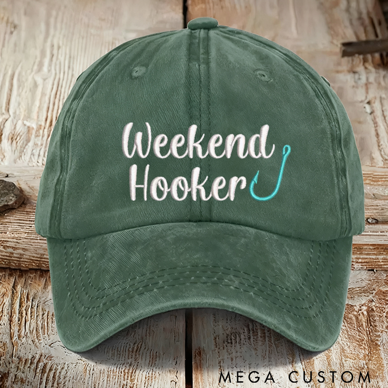 Personalized Embroidered Fishing Hat Baseball Cap or Ponytail Hat Fishing Hat Fishing Gift Custom Fishing Hat Angler Fishing Gift