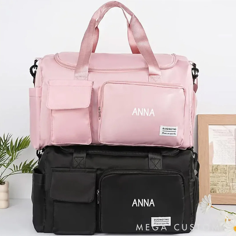 Personalized Fitness Duffel Bags Monogram Training Gym Bag with Multiple Compartments for Gym Lovers 