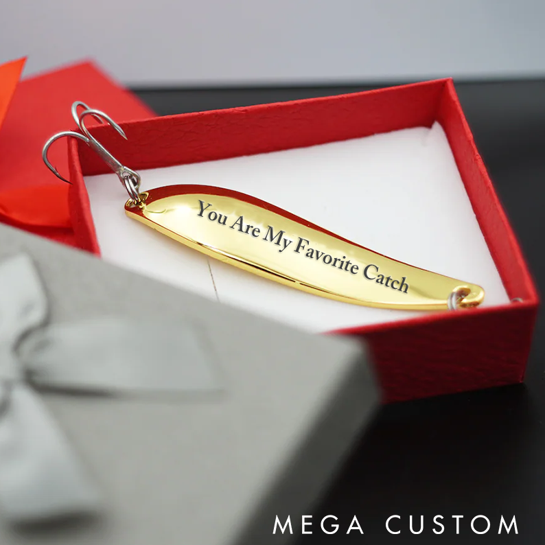 Personalized Fishing Lure Custom Engraved Messages Perfect for Fishing Lover Romantic Gifts or Special Occasions