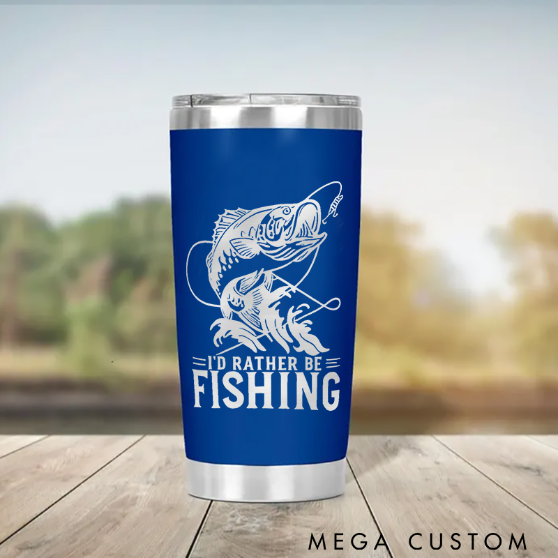 Personalized Fishing Tumbler Engraved Stainless Steel Tumbler Fishing Gifts for Men Fishing Gift for Husband and Dad Fishing Gift Idea