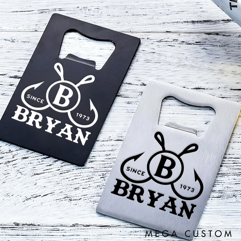 Personalized Fishing Bottle Opener Custom Name Stainless Steel Portable and Durable Perfect Gift for Fishing Enthusiasts
