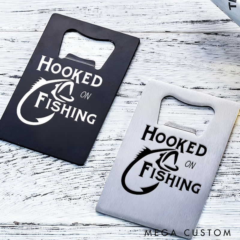 Personalized Fishing Bottle Opener Stainless Steel Portable and Durable Perfect Gift for Fishing Enthusiasts and Outdoor Adventures