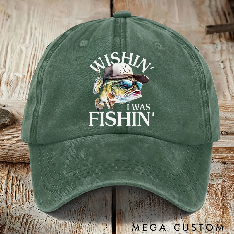 Personalized Fishing Hat Adjustable Cotton Baseball Cap Funny Fishing Design Comfortable and Stylish Gift for Fishing Enthusiasts