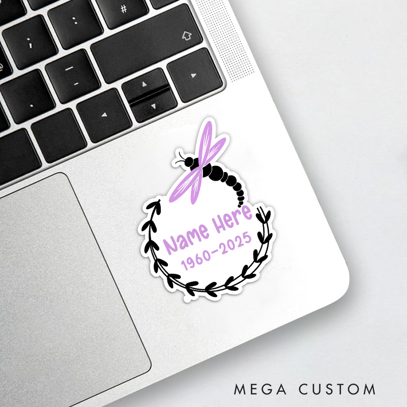 Personalized Memory Parent Infant Loss Remembrance Your Wings Were Ready My Heart Was Not Dragonfly Memorial Sticker