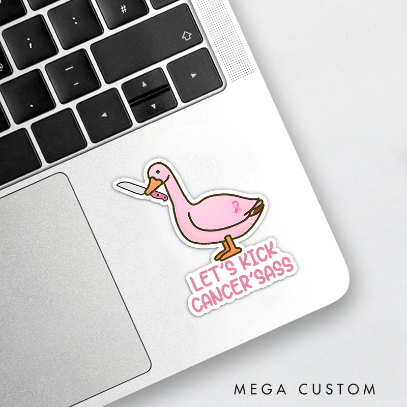 Personalized Breast Cancer Sticker Funny Silly Goose Warrior Gift Get Well Idea Gift