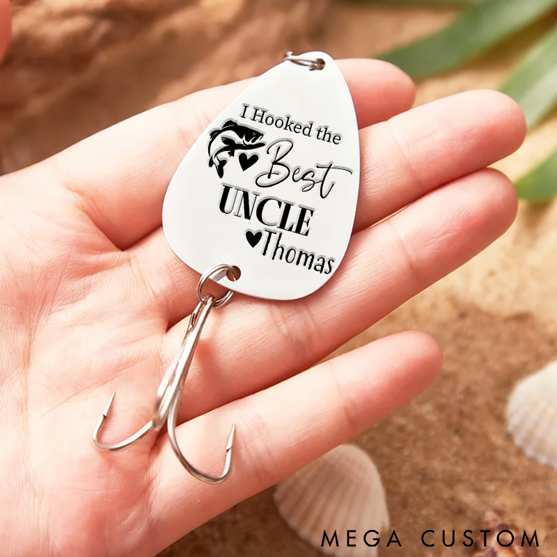 Personalized Uncle Gift for uncle Hooked The Best uncle Fishing Lure Uncle Gift Idea Brother Fishing Lure Brother Gift Idea Uncle Birthday