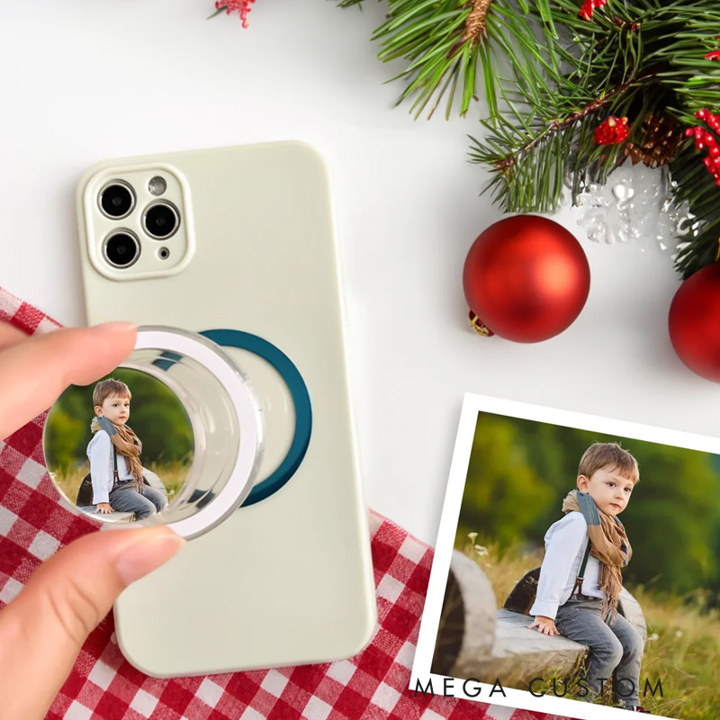 Personalized Photo Acrylic Magnetic Phone Grip Mobile Phone Accessories Birthday Christmas Gift for Friend Family 