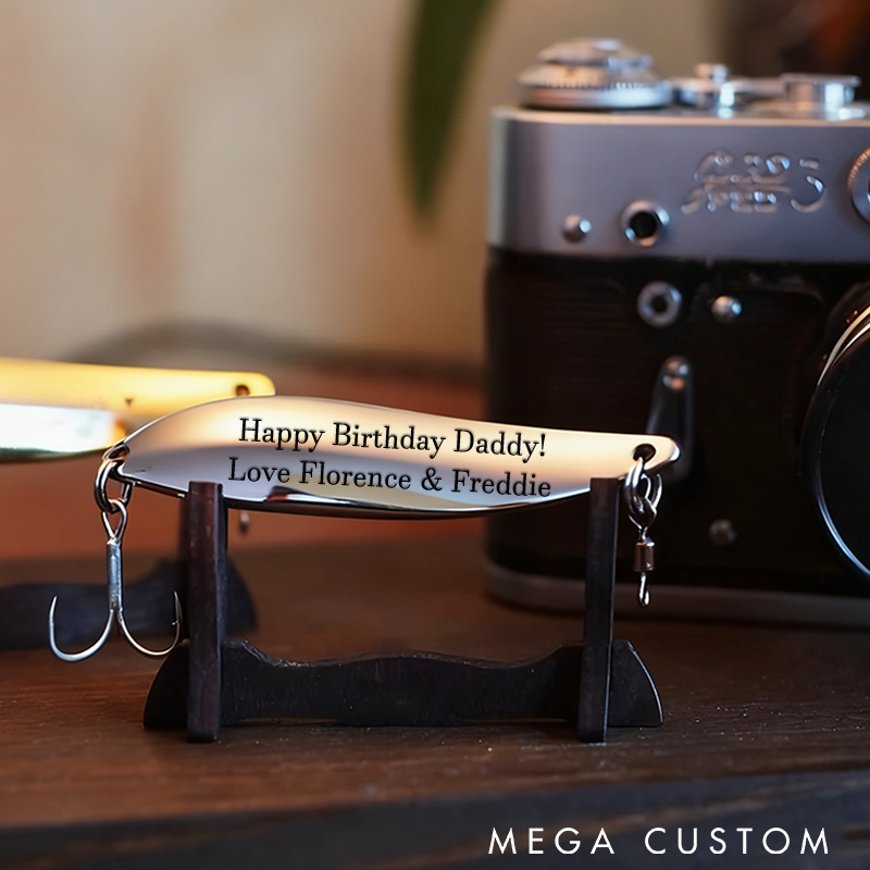 Personalized Fishing Lure Happy Birthday Daddy Design Fishing Gift for Dad Fisherman Perfect for Fishing Enthusiasts and Special Occasions
