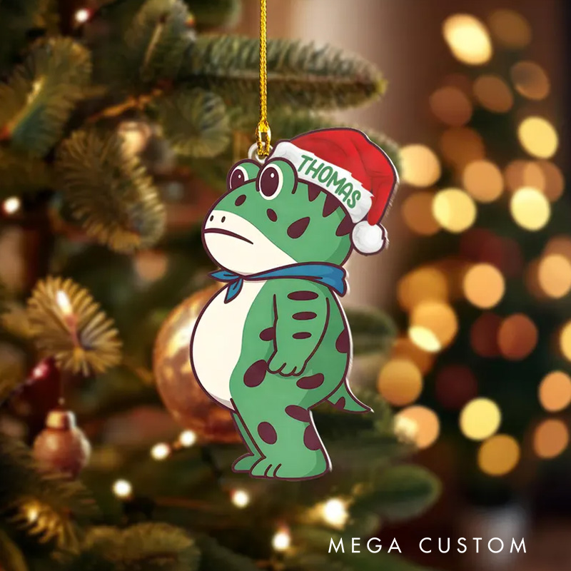 Personalized Frog Ornament with Custom Name Feature Adding a Fun and Unique Touch to Holiday Decorations Christmas Ornament