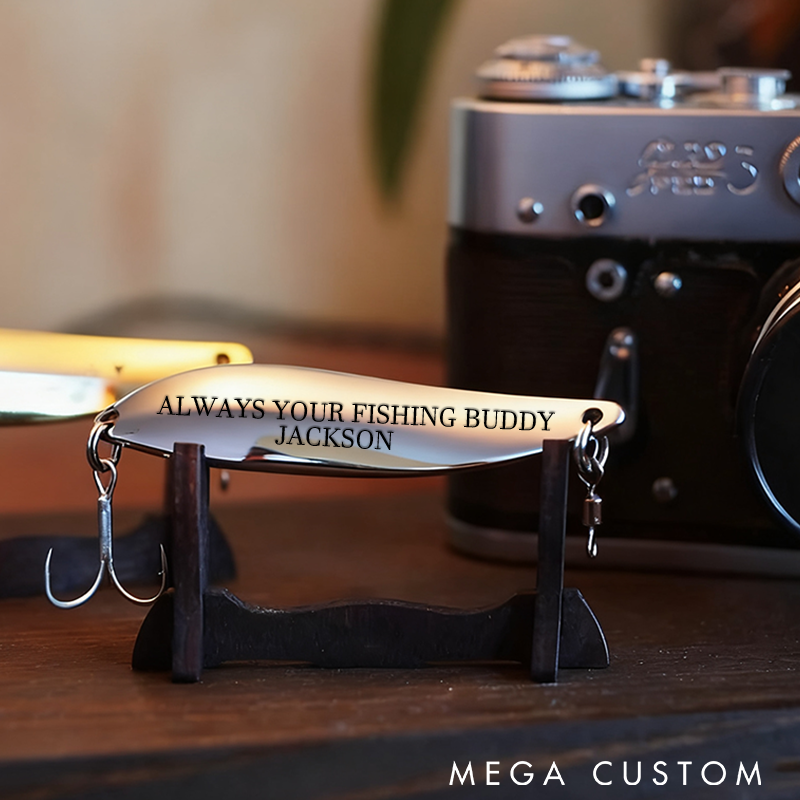 Personalized Fishing Lure Keepsake Custom Engraved Metal Fishing Lure Unique Gift for Fishing Buddies and Anglers