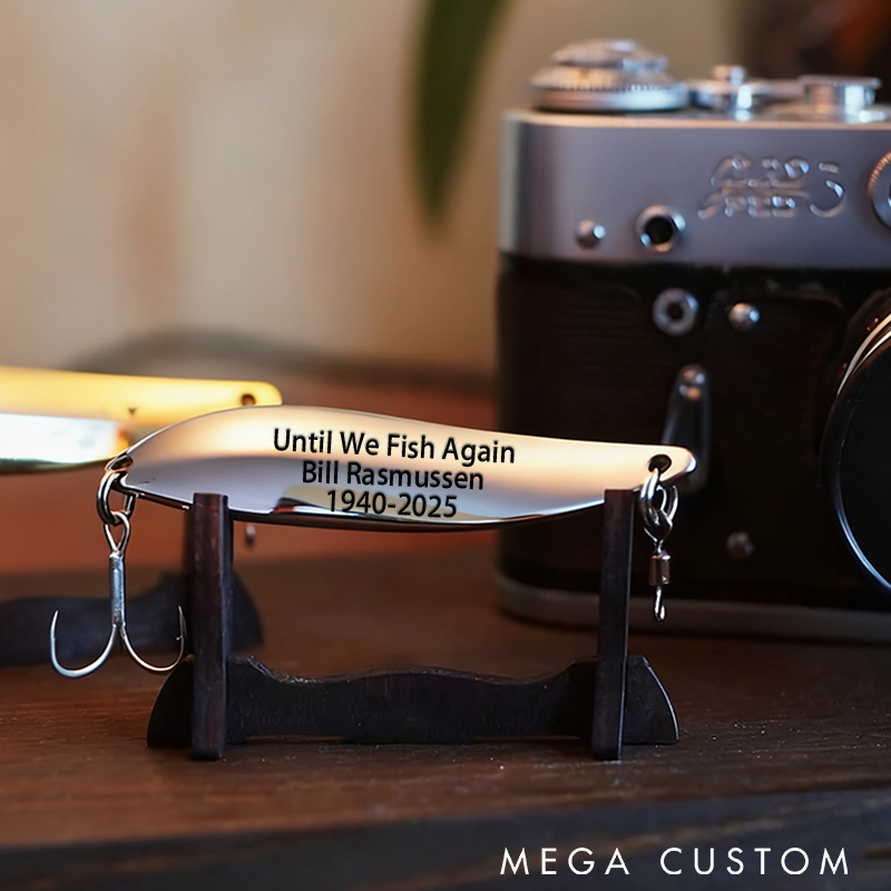 Personalized Memorial Fishing Lure Hand Remembrance Gift Lure Until We Fish Again Gift Unique Gift for Fishing Enthusiasts and Special Remembrance
