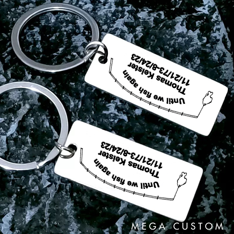Personalized Fishing Memorial Keychain Fishing Keychain Keychain for Your Precious Memories Perfect Keepsake for Honoring Fishing Enthusiasts