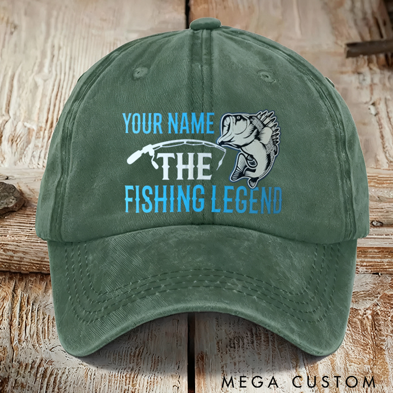 Personalized Fishing Legend Hat Fishing Legend Cap Funny Fishing Hat Custom Name Lightweight and Breathable Perfect Gift for Fishing Enthusiasts