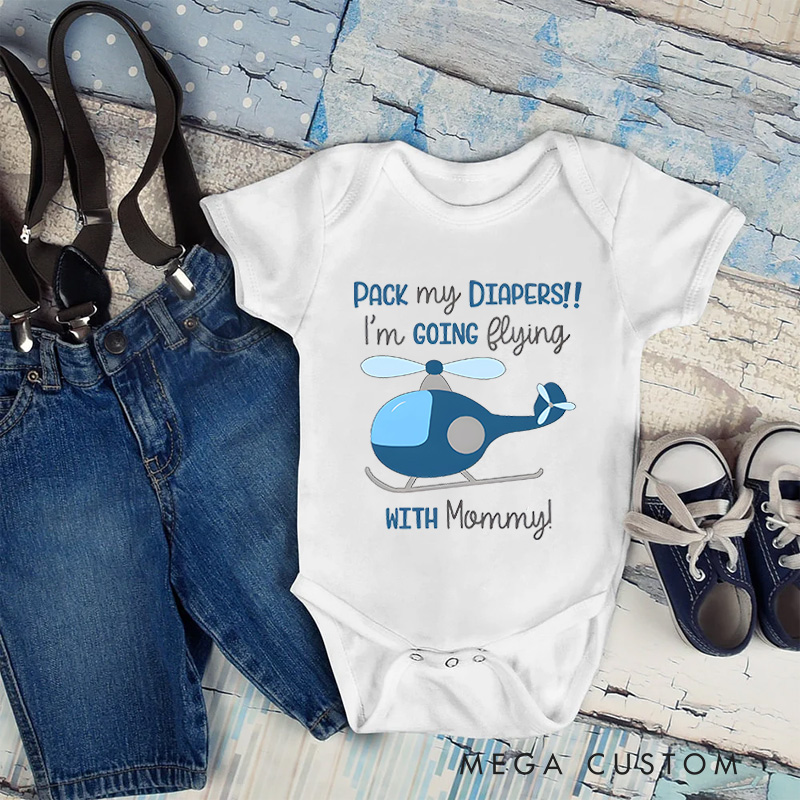 Personalized Who's Little Flying Buddy Baby Shower Gift with Airplane Graphic and Playful Quote for Little Aviators and Family Adventures Baby Bodysuit