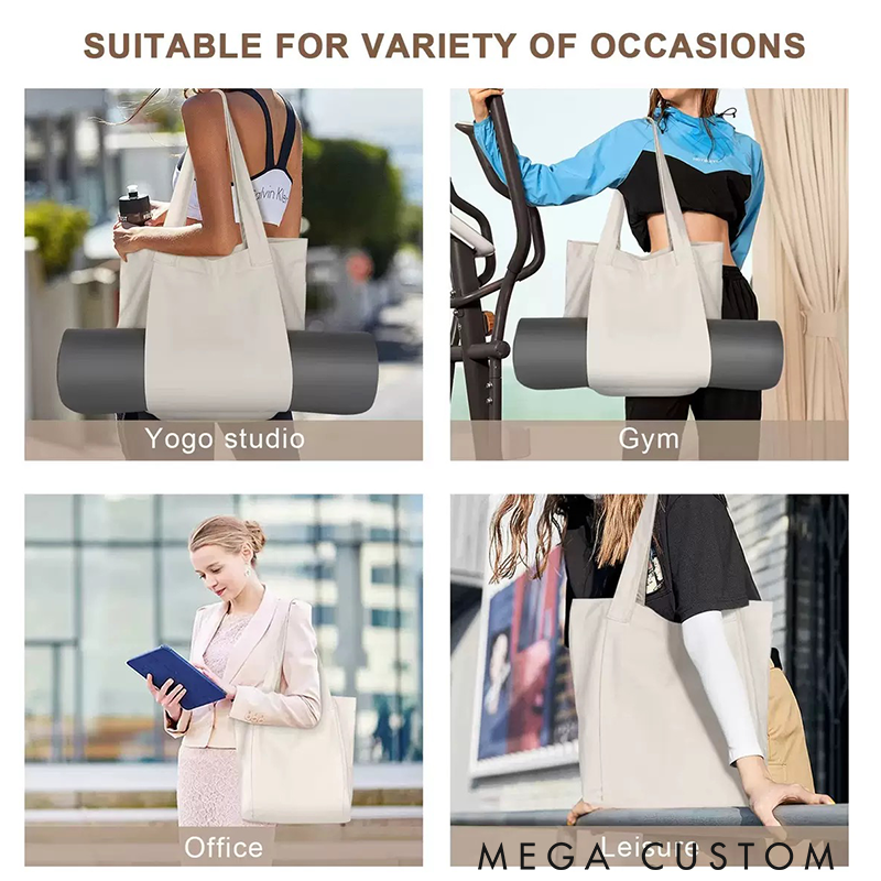 Personalised Yoga Bag Yoga Mat Bag Yoga Gifts Yoga Tote Bag for Yoga Pilates Bag Organic Tote Bag with Yoga Poses Perfect for Yoga Enthusiasts and Easy Mat Carrying