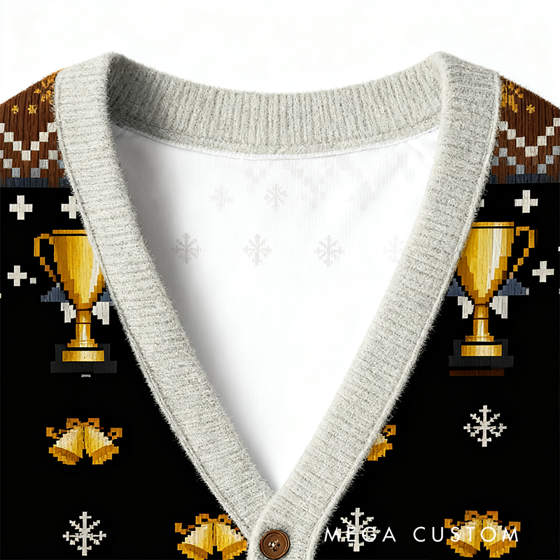 Personalized Cardigan Sweater with Custom Name and Festive Design Racing Lover Perfect Holiday Gift