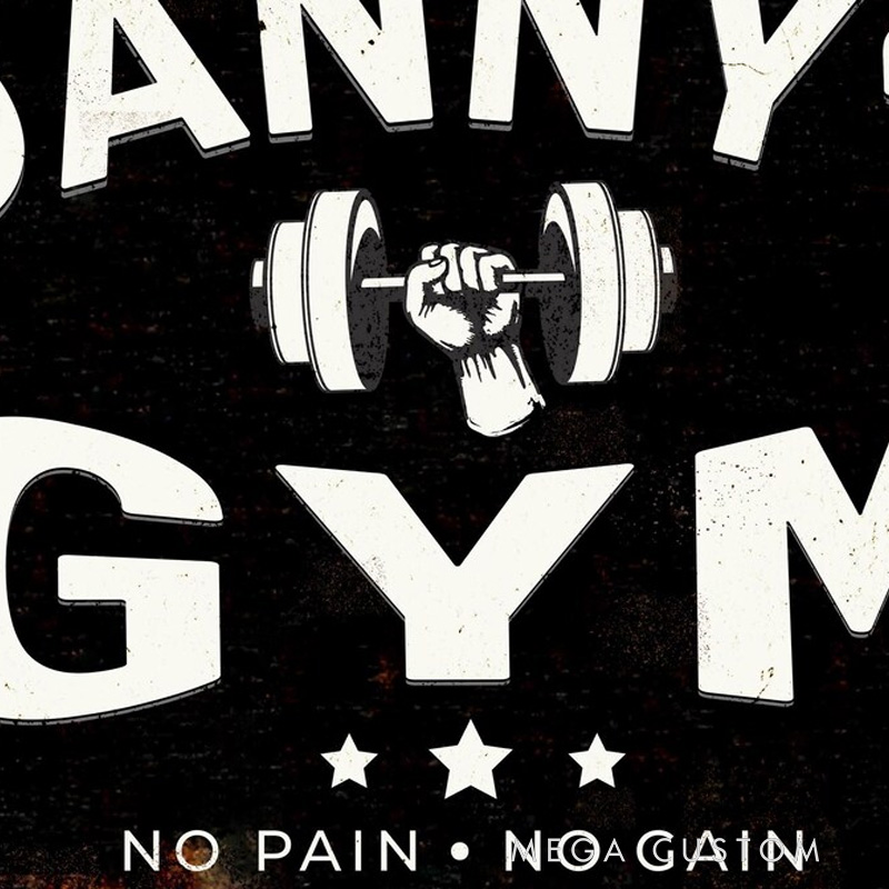 Personalized Home Gym Metal Sign Vintage Style Wall Decor for Gym Lovers