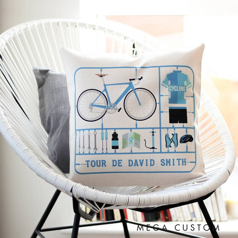 Personalised Airfix Bike Cushion Pillow for Biker Cycling Riding Lovers