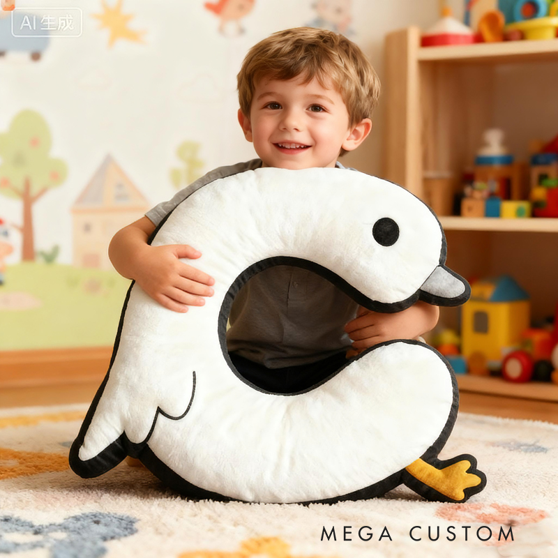 Personalized Animal Letter Custom Name Soft Decorative Gift Cute Animal Style Cozy Nursery Sweet Baby Room Playtime Fun Graphic 3D Print Pillow