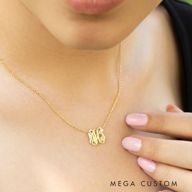 Personalized Monogram Necklace Dainty Custom Jewelry Beautiful Accessory for Everyday Elegance