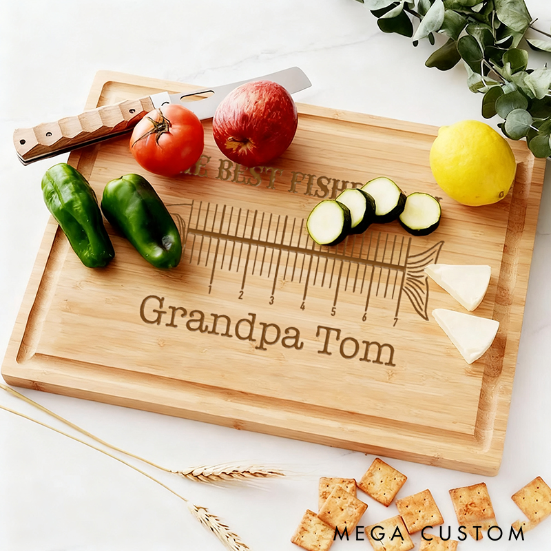 Personalized Fishing Cutting Board Engraved Fisherman Gift Charcuterie Board Cutting Board For Fisherman Fishing Gift For Fishing Lover