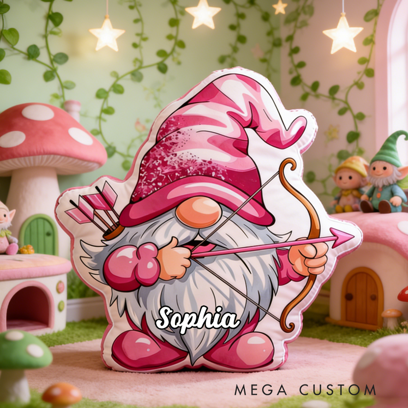 Personalized Cute Valentine's Day Goblin with Name Graphic 3D Print Pillow Valentine's Day Gifts Funny Gifts