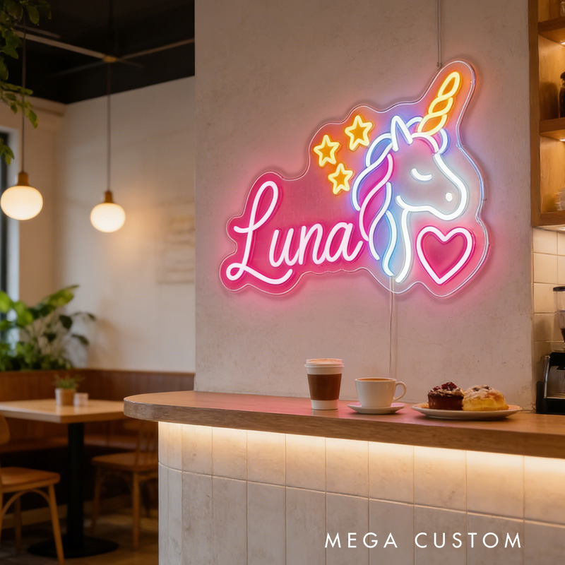 Personalized Cute Dream Horse Shaped Colorful LED Light For Kids Bedroom Wall Decor Neon Sign