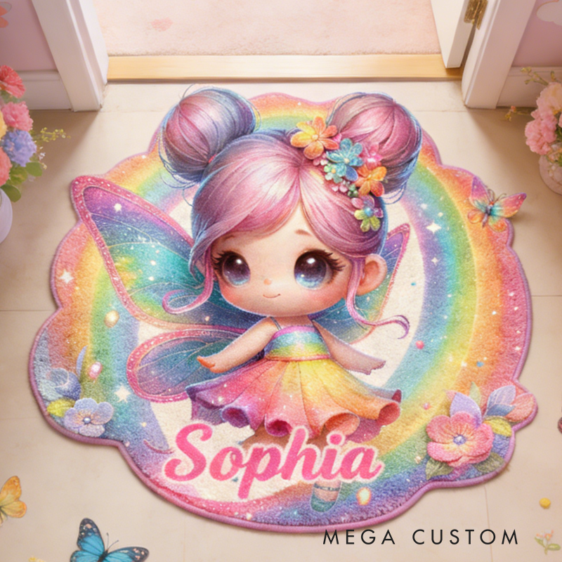 Personalized Rainbow Flower Fairy Customizable with Your Name Cute Gift for Children
