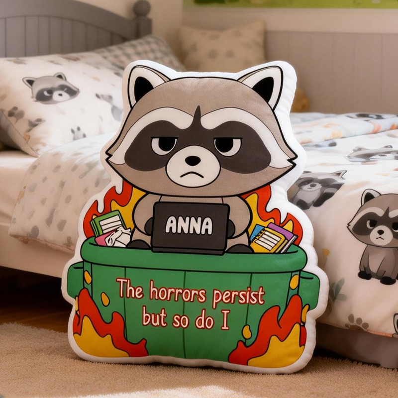 Personalized The Horrors Persistbut so Do I with Name Graphic 3D Print Pillow Birthday Gifts Funny Gifts