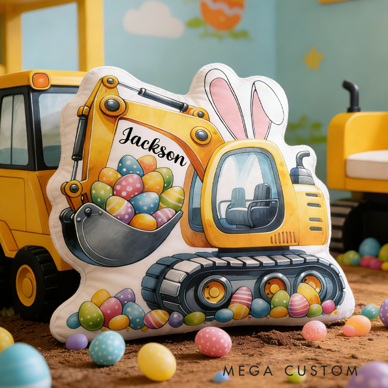 Personalized Easter Tractor Graphic 3D Print Pillow Birthday Gifts Funny Gifts Easter Gifts 