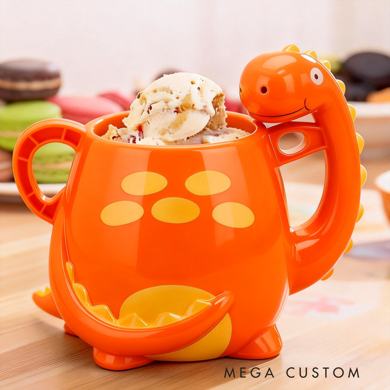 Cartoon Dinosaurs in Various Colors Ice Cream Pint Holder 3D Printed Cozy Birthday Gifts for Kids Dinosaurs Lovers Gifts