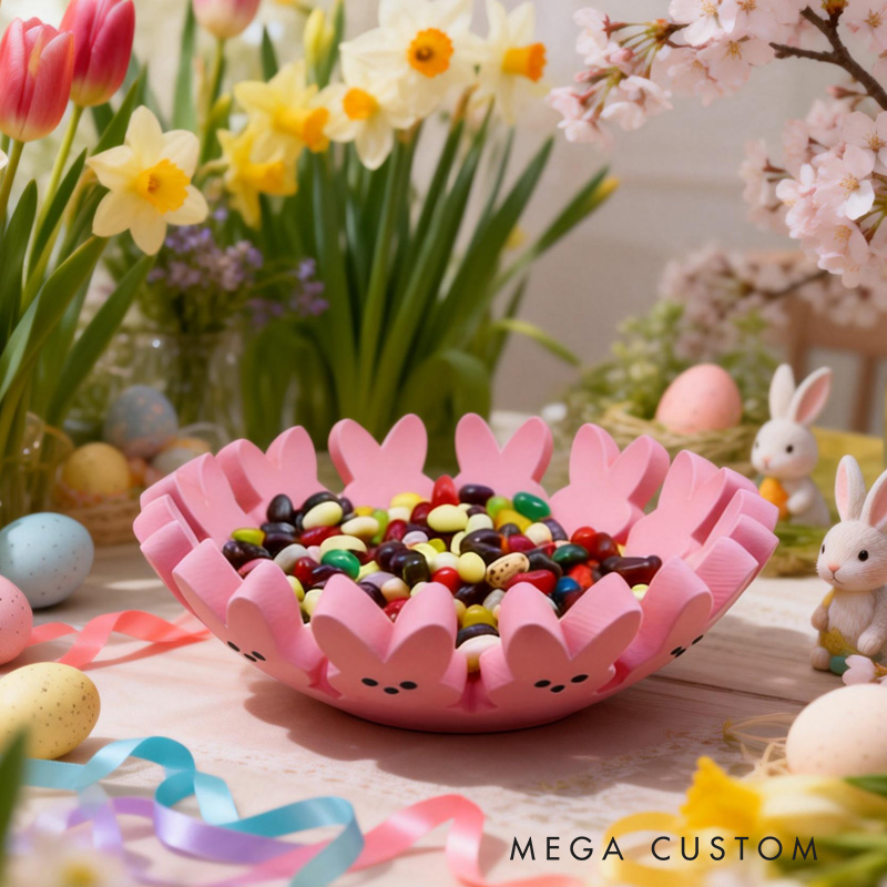 Lovely Bunny Themed Home Decoration Candy Holder Bunny Bowl 3D Printing